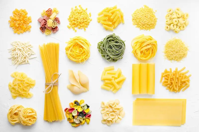types of pasta shapes